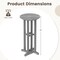 HDPE Round Outdoor Patio Bar Table with Stainless Steel Frame